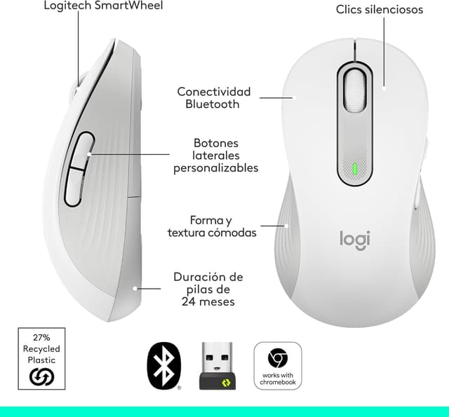 Thumbnail 7 de Logitech Signature M650 L Ratón inalámbrico left, manos grandes🖱️