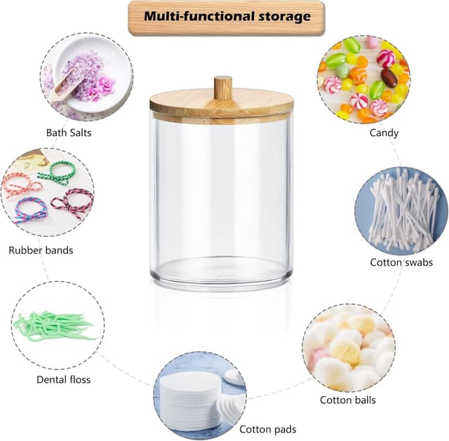 Thumbnail 5 de Gigmeta Acryl Wattestäbchen Behälter 3er-Set