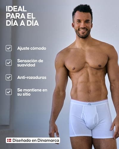 Detalle de DANISH ENDURANCE calzoncillos tipo boxer de bambú para hombre (pack con o sin bragueta)