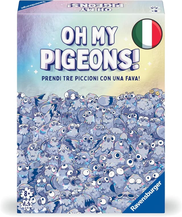 Detalle de Ravensburger Oh My Pigeons – gioco di carte per 2-5 giocatori, versione italiana