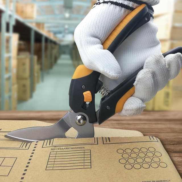 Detalle 2 de Stedi forbici per tappeti da 22 cm, universali con lame dentellate in acciaio inox carbonizzato