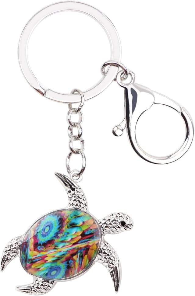 Detalle de NEWEI Llavero tortuga marina en aleación de zinc 28×31 mm