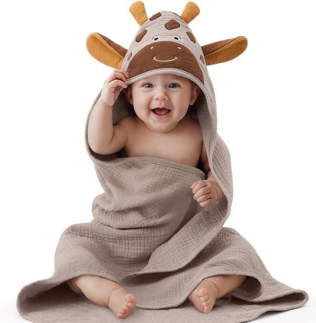 Imagen de Blissful Diary Muslin Baby Hooded Towel 32"x32 en OfertitasTOP