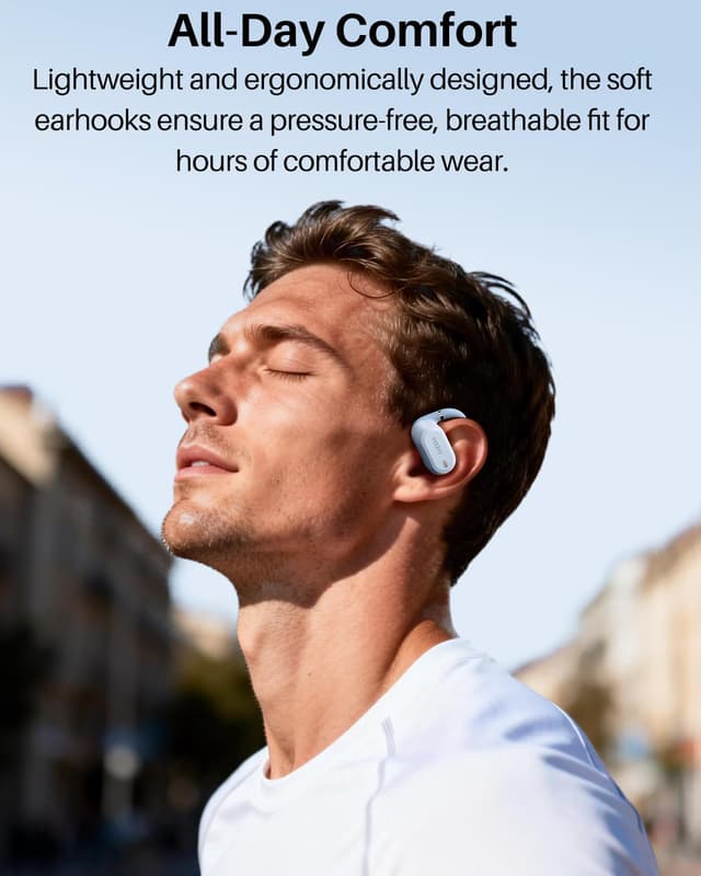 Thumbnail 6 de TOZO OpenWear Open-Ear Headphones with AI Translation (164 languages) and Bluetooth 5.4, Fast Charging & ENC