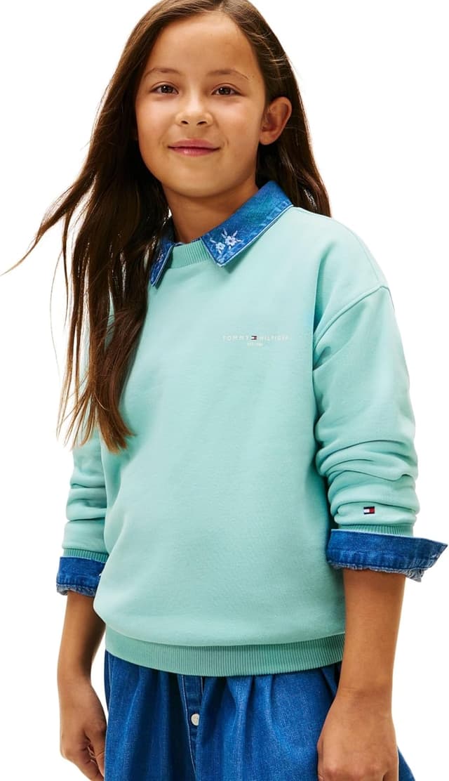 Detalle de Tommy Hilfiger Mini Corp C-Neck Sweatshirt KS0KS00665: felpa pullover unisex