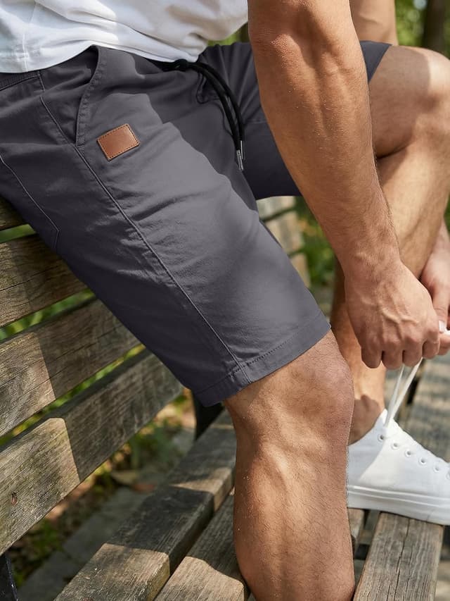 Thumbnail 6 de JMIERR Men’s Cotton Drawstring Shorts (Cotton–Elastane Twill) for Summer, Beach & Golf