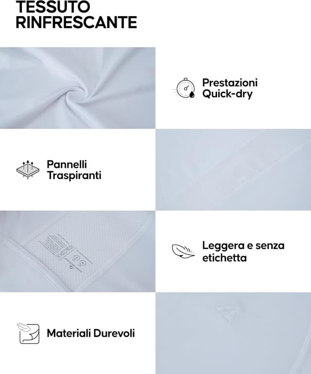 Detalle de Danish Endurance Maglia Compressione Uomo a Maniche Corte (2 Pezzi) traspirante e quick-dry