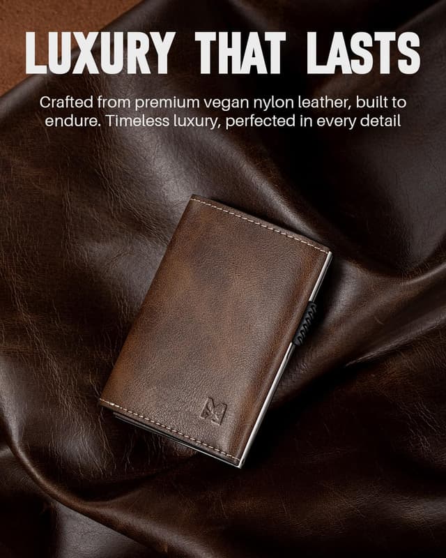 Thumbnail 6 de MYSHION Pop Up Wallet trifold RFID 11 cards