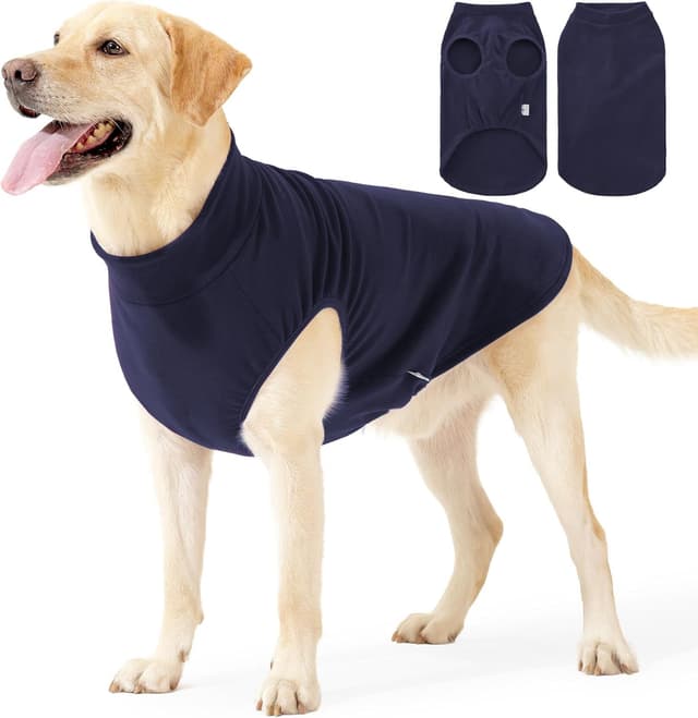 Detalle de BT Bear Dog Winter Coat fleece jacket vest for medium to large dogs (Turquoise, Size L)
