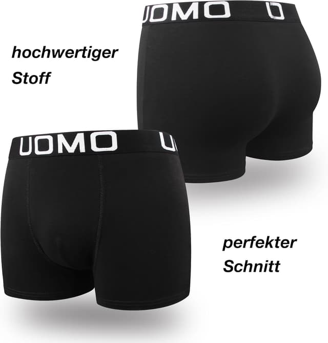 Detalle de L&K Boxershorts Herren (5er/10er Pack) aus Baumwolle mit Elasthan – bequeme Alltags-Unterwäsche