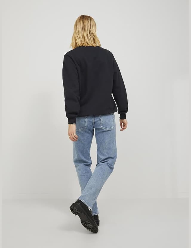 Detalle de Jack & Jones Jxabbie LS Rel Every Brush Crew: felpa donna spazzolata per l’uso quotidiano