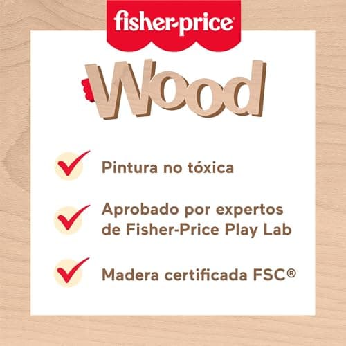 Thumbnail 2 de Fisher-Price HXT82 Set de té de madera, 12 piezas