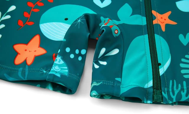 Thumbnail 6 de upandfast UPF 50+ toddler rashguard swimsuit with full-length zipper (baby girl/boy)