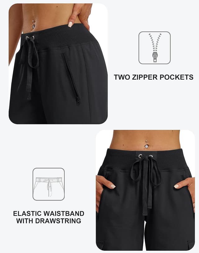 Detalle de MoFiz Cargo Capris for Women, Quick Dry