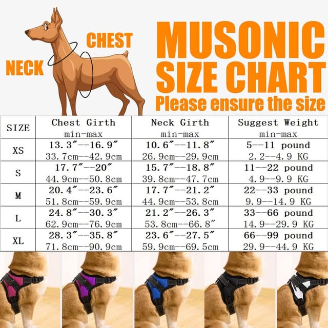 Thumbnail 6 de Musonic No Pull Dog Harness M