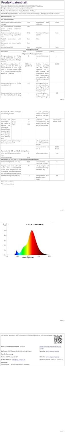 Thumbnail 6 de YindaLux E27 LED Filament Edison G80 4W, 2200K warmweiß (3er Set), nicht dimmbar