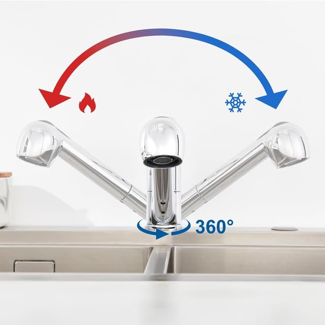 Detalle 2 de AuraLum Küchenarmatur mit 360° Auszug