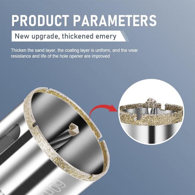 Detalle de Flintronic Diamond Drill Bit 60mm with Centre Guide for Glass & Tile