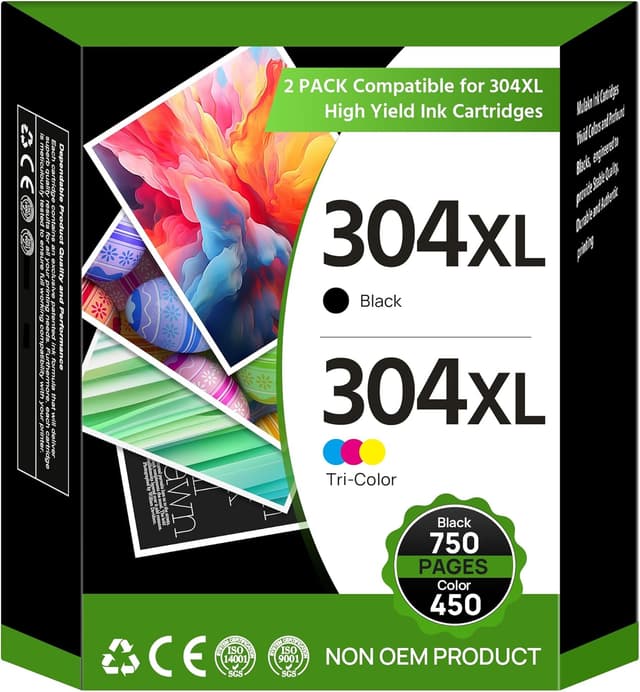 Detalle de HP 304XL replacement ink cartridges pack (2) 🖨