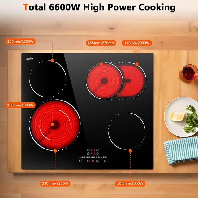 Detalle de Hobsir Hob 4 Glaskeramik 60 cm Kochfeld
