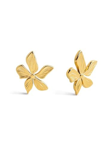 Detalle de SINGULARU Jasmine Pendientes flor 18Kt
