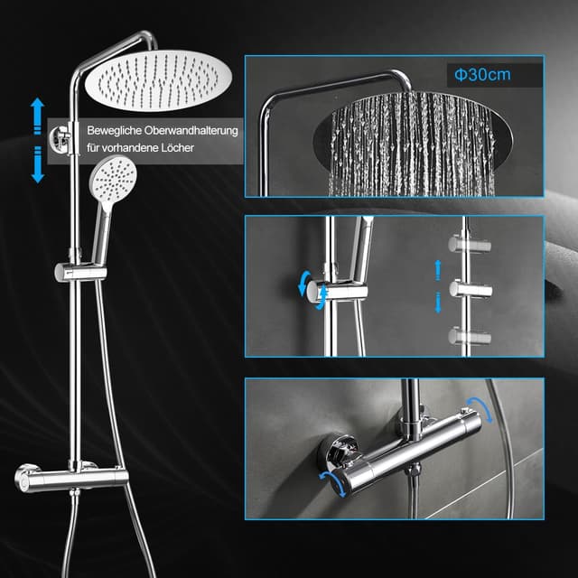 Thumbnail 3 de Görbach Columna Ducha Termostática 74–114 cm