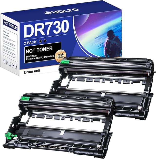 Detalle de Brother DR730 Replacement Drum 2-Pack for Laser Printers 🖨