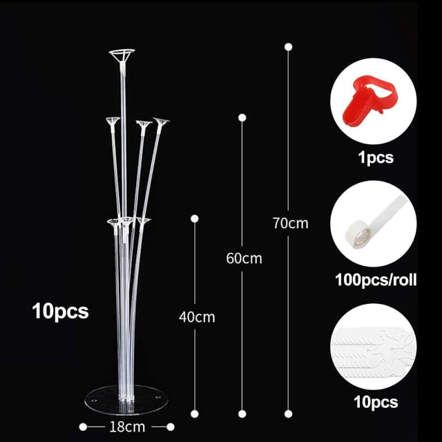 Detalle 2 de 10 Sets Balloon Stand Kits 70cm table balloon stand 🎈