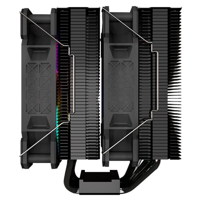 Detalle 2 de nfortec Sculptor X2 Ventilador CPU 2x120mm ARGB TDP hasta 240W Negro
