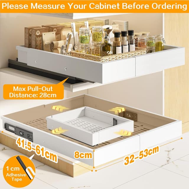 Thumbnail 4 de Mointal 2 Piezas Cajón Telescópico 32-53 cm