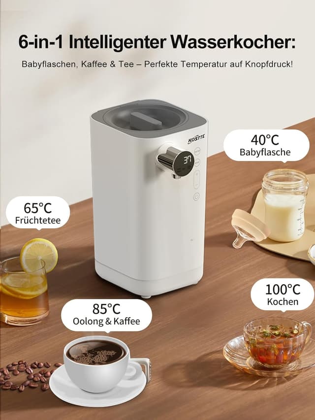 Thumbnail 6 de KOSTTE Flaschenzubereiter für Babys (1,5 l) – intelligenter Flaschenwärmer für schnelle Zubereitung