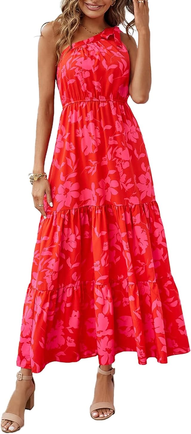 Detalle de PRETTYGARDEN One Shoulder Maxi Dress