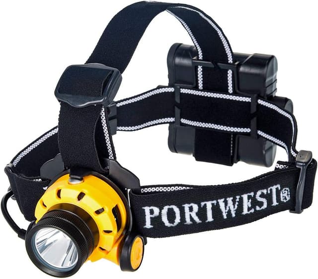 Detalle de Portwest PA64YBR Lampada Frontale Ultra Power Giallo/Nero da 500 lm con inclinazione