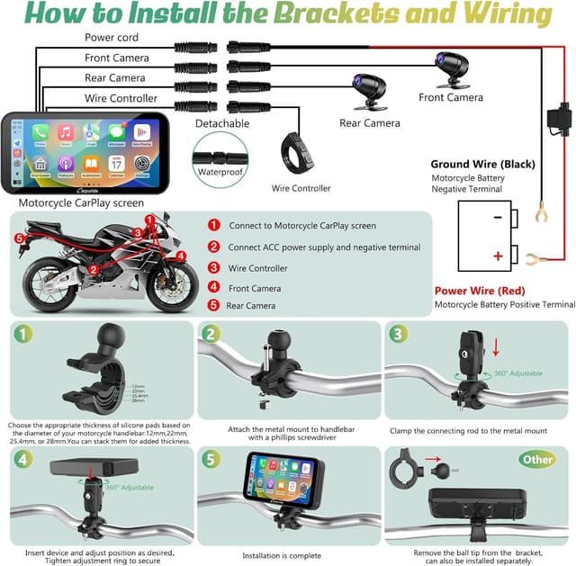 Thumbnail 6 de Carpuride W603D Motorcycle GPS