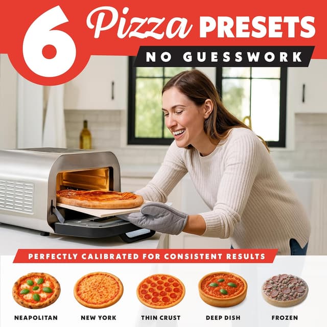 Thumbnail 1 de Gourmia Indoor Pizza Oven Air Fryer Toaster 1800W
