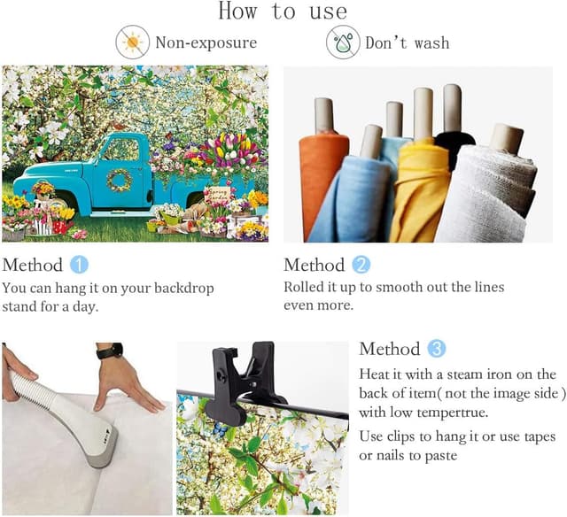 Detalle 2 de 8x6FT Spring Flowers backdrop for parties