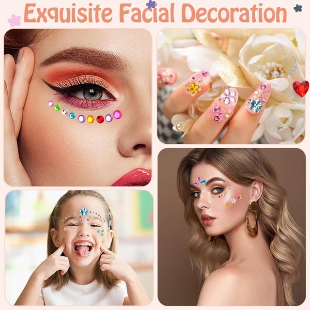 Thumbnail 5 de 3500 Stück Glitzersteine Selbstklebend bunt