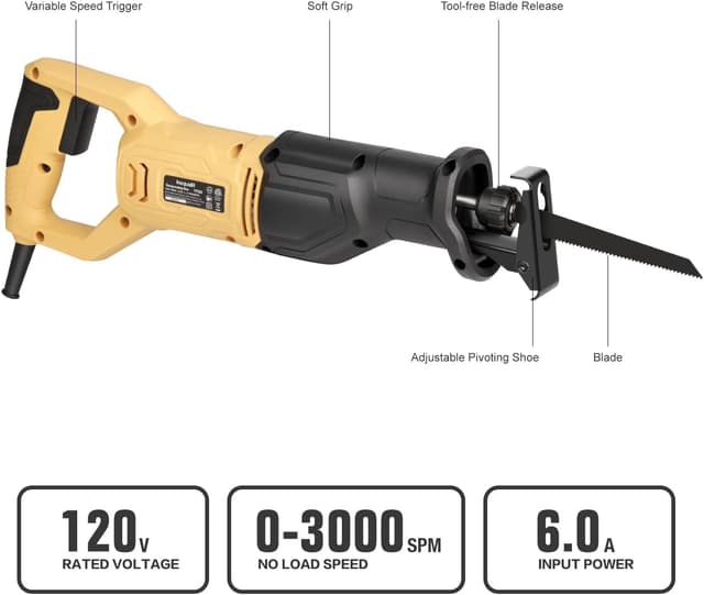 Detalle 2 de Inequalit Seghetto alternativo 710W, taglio 115 mm đź›
