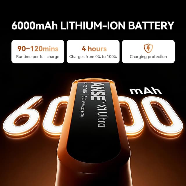 Detalle de ANSE Rechargeable Fuel Transfer Pump (2.7GPM Model X1 Ultra) – Leak-Resistant Electric Gas Transfer