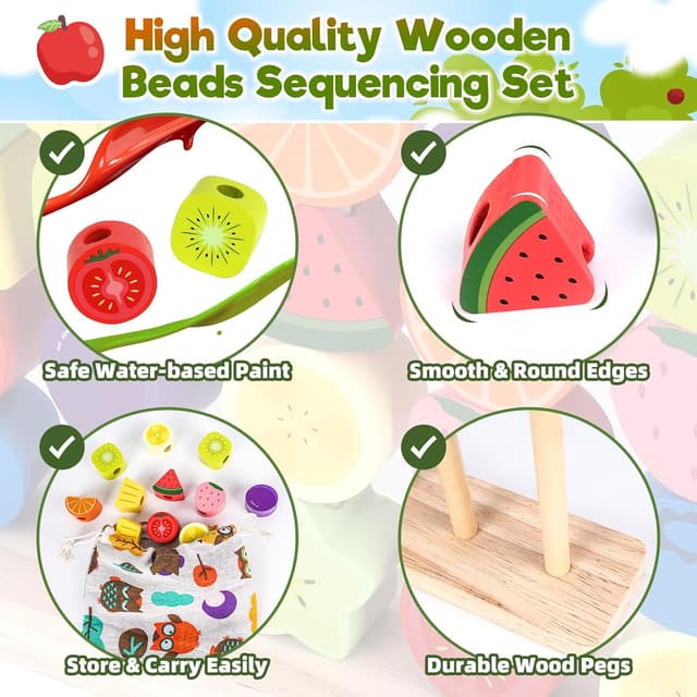 Detalle 2 de Montessori Wooden Toddler Toys 2–5 Years