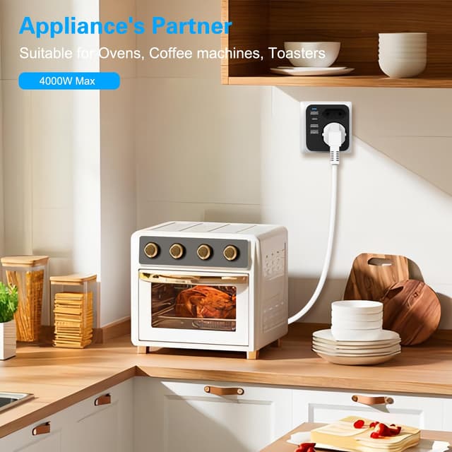 Thumbnail 6 de Rwest X Mehrfachsteckdose mit 4 USB Ports