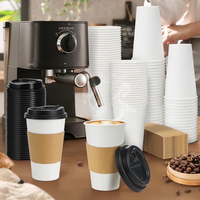 Thumbnail 3 de Lamosi 16 oz Disposable Coffee Cups