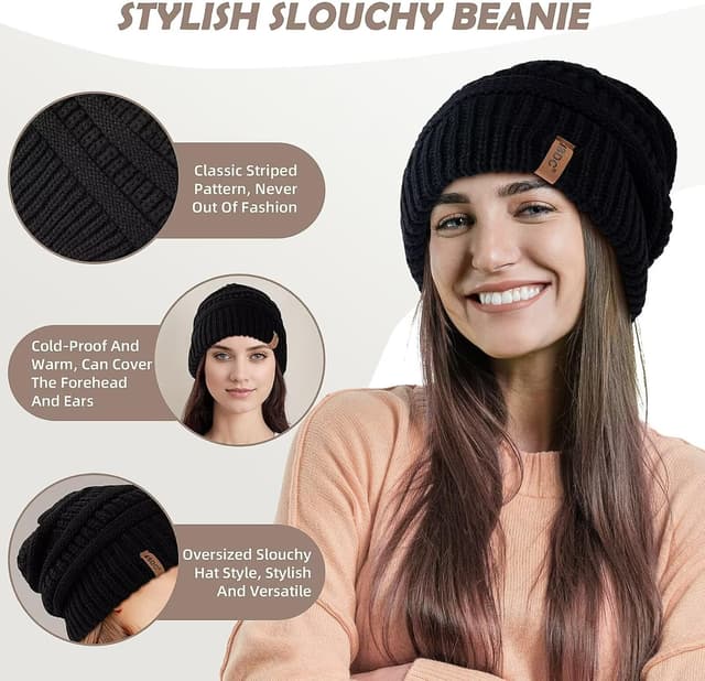 Thumbnail 4 de Satin Lined Beanie 3-Pack