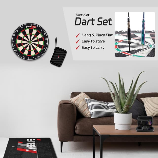 Detalle 2 de CyeeLife Profi Messing Stahl Dart Set 20 g