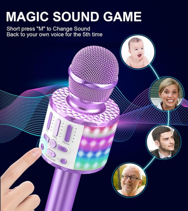 Thumbnail 4 de Karaoke Mikrofon LED Bluetooth