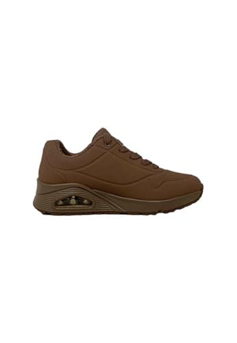 Detalle 2 de Skechers Uno Stand On Air para Mujer en Brown Duraleather/ Mesh (talla 39 EU)