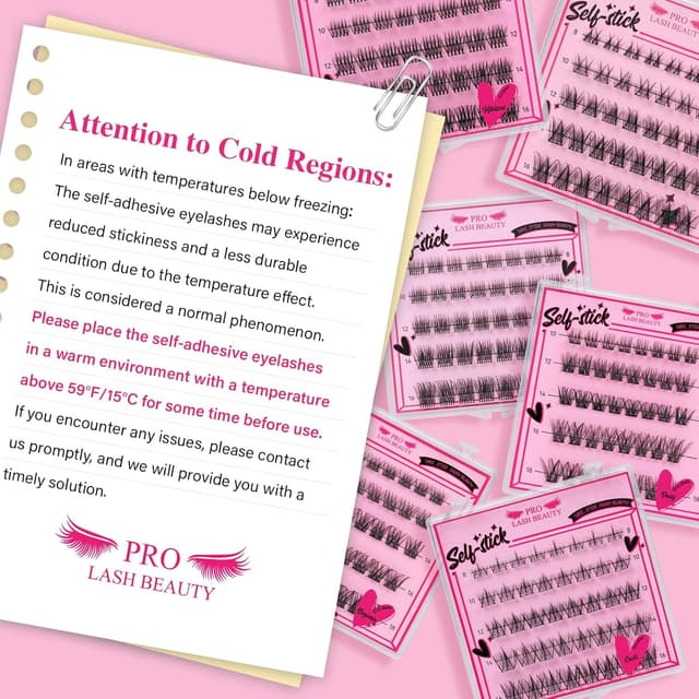 Thumbnail 6 de PRO LASHBEAUTY Selbstklebende Wimpern zum Aufdrücken – 40 Stück, vorgeklebte Wimpernbügel