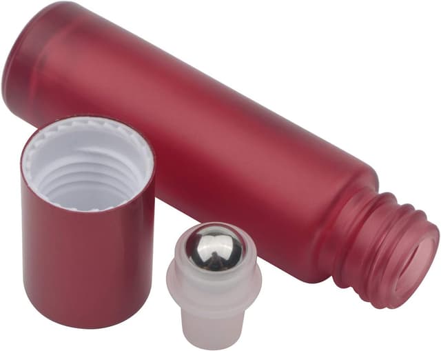 Detalle de Pxyelec Empty Essential Oil Roller Bottles (10 ml, glass) – pack of 10 with stainless steel roller balls