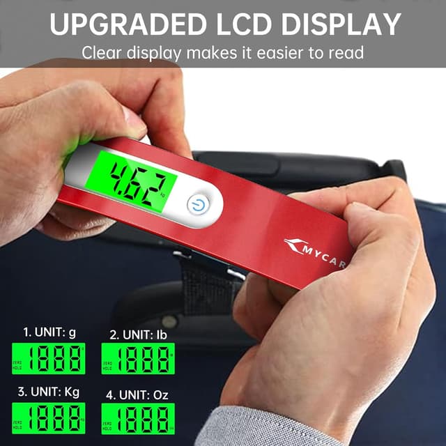 Thumbnail 1 de MYCARBON Pèse Bagages Portable 50 kg Rouge