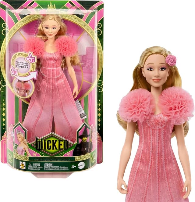 Detalle de Mattel Wicked Glinda JLG49 muñeca cantarina 🎎